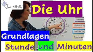 Die Uhr kennen lernen Teil 1  Grundlagen Stunden und Minuten Frau Zimmer  Lernlibelle [upl. by Stephi]