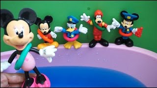 5 Mickey amp Friends Jumping on the Bed compilation  Swimming on the water Pool Nursery Rhymes [upl. by Ogram]