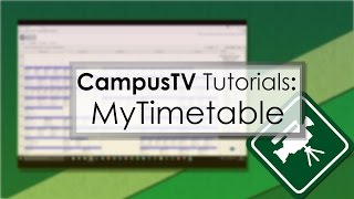 A guide to MyTimetable [upl. by Oirasor]