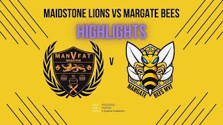 Highlights  Maidstone Lions vs Margate Bees [upl. by Adnoma]