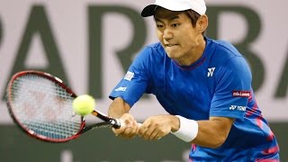 BNP Paribas Open 2017 Yoshihito Nishioka Hot Shot [upl. by Yodlem]