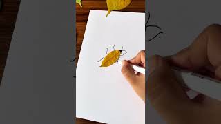 making insects with leaves  diy contentproduction activityfeed urdustories activityideas kids [upl. by Ittak]