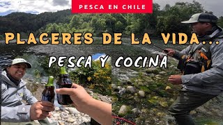 PESCANDO TRUCHAS EN LA REGIÓN DE LOS RÍOS CON EQUIPOS ULTRA LIGEROS 🎣 PESCA Y COCINA 🏞 [upl. by Domel70]