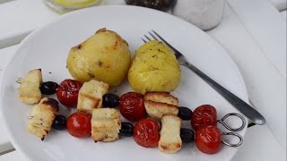 NA GRILU BEZ MASA  Řecké špízy se sýrem halloumi [upl. by Cindi]