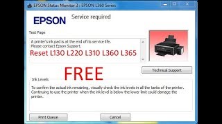 How to reset Epson L130  L220  L310  L360  L365  L380  Latest update [upl. by Rifkin]