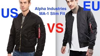 Alpha Industries MA 1 Slim Fit Bomber Jacket [upl. by Deutsch]