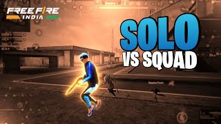 Solo Vs Squad Gameplay 🗿⚡🔥FreeFire India🇮🇳  Midbencher Gaming🎮 [upl. by Alauqahs]