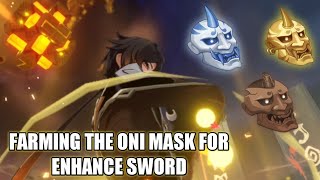 GENSHIN IMPACT  FARMING  MASK OF THE KIJIN  MASK OF THE ONEHORNED  THE ONI  SHOW CASE [upl. by Eoj]