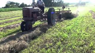 Farmall H Raking Grass Hay [upl. by Babs]