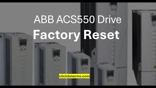 ABB ACS550 drive factory reset Parameter in english [upl. by Eloci]