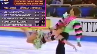 Free Dance  1996 European Figure Skating Ice Dance  Final Group ⛸🥈🥇🥉 [upl. by Arekahs589]