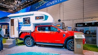 NEW FORD RANGER 2024 PLATINUM TISCHER TRAIL CAMPER SHELL Caravan Salon Düsseldorf 2023 [upl. by Annaujat]