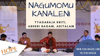 nagumOmu kanalEni on the Violin Tyagaraja Kriti Abheri Ragam Aditalam [upl. by Ytsenoh568]