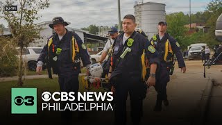 Red Cross workers New Jersey first responders helping in North Carolina after Hurricane Helene [upl. by Amandy]