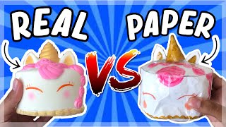 REAL VS PAPER SQUISHY CHALLENGE  mini tutorial 😄 [upl. by Cavit]