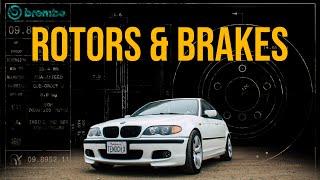 BMW E46 Rotor and Brake Pad Replacement Front and Back [upl. by Nailimixam170]