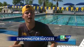 Folsom swimmer follows his dream sets world record at Deaflympics [upl. by Annirok]