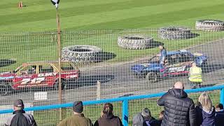 Cowdenbeath racewall bangers parade lap 27th April 2024 [upl. by Enttirb]