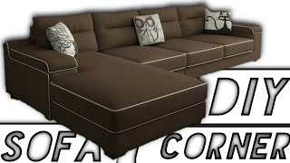 DIY ‼️ How to make corner couch L shape  Best corner sofa design ❗ Modern low cost sofa [upl. by Gowon411]