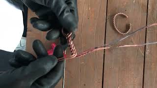 Pure copper bracelet making Handmade copper bracelet [upl. by Akirdnuhs]