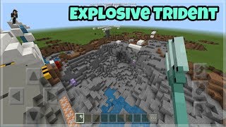 Minecraft PE Explosive Trident Tutorials [upl. by Nerraw613]