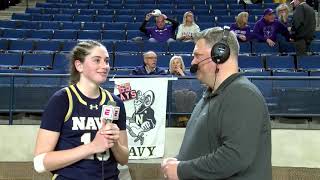 Navy Womens Basketball Postgame Interview Gia Pissott Tim Taylor vs Quinnipiac [upl. by Elish]