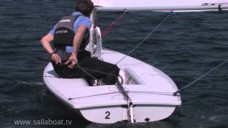 How to Sail  Single Handed How to Gybe Part 3 of 5 Gybing Afloat [upl. by Selhorst]