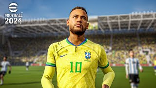 eFootball™ 2024  Gameplay  Brazil vs Argentina  PC [upl. by Klatt]