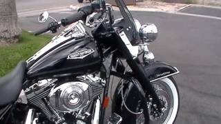 2006 FLHRC HARLEY DAVIDSON ROAD KING CLASSIC HARD BAGS VIVID BLACK VERY CLEAN BLACK AND CHROME [upl. by Rimas]