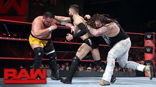 Finn Bálor vs Bray Wyatt vs Samoa Joe  Triple Threat Match Raw May 29 2017 [upl. by Shalne908]