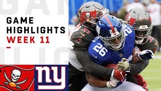 Buccaneers vs Giants Week 11 Highlights  NFL 2018 [upl. by Launamme]