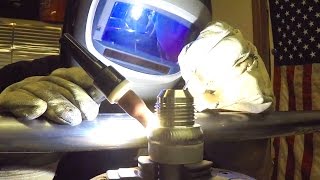 Tig Welding Aluminum Fittings preheat DIY prop [upl. by Ikey]