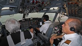 Boeing 727 complete cockpit landing footage Iran Aseman Airlines [upl. by Garey499]