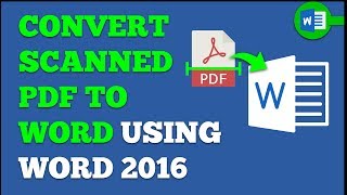 How To Convert Scanned PDF To Word Using Microsoft Word 2016 For Free Offline Method [upl. by Neral20]