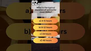 Pharmacology  SSRIs and SNRIs Part 7 pharmaquiz medicalquiz [upl. by Aicyla]