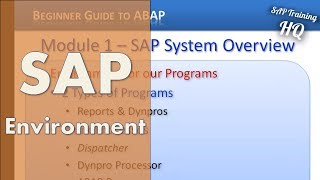 SAP ABAP Training  SAP Environment For Our ABAP Programs [upl. by Eimmak666]