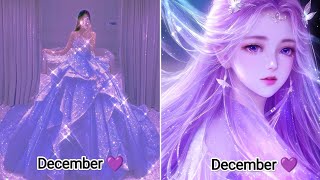 Choose Your Birthday Month and see your Beautiful Dress and Girl 👗💜💜👰trending video viral [upl. by Us]