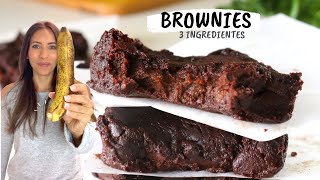 😱 POSTRE con 3 ingredientes BANANA BROWNIE VEGANOS [upl. by Nymassej]