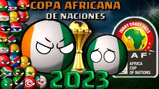 ASÍ fue la COPA AFRICANA DE NACIONES COSTA DE MARFIL 2023 countryballs [upl. by Selmner]