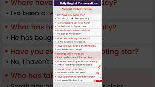 English Conversation Practice  Present Perfect Continuous Tense  Daily Use Common Questions [upl. by Marnia]