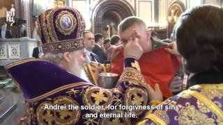 Holy Orthodox Russia  Russian Soldiers receiving Holy Communion [upl. by Akeenat]