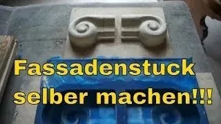 Gießform DIY SELBER MACHEN Gießform für Beton Fassadenstuck Silikonform silikon form selber machen [upl. by Ballinger]