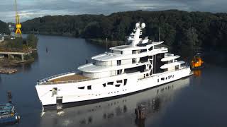 Launch of 80 m NOBISKRUG superyacht ARTEFACT [upl. by Sylado]