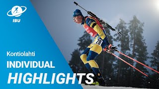 Biathlon World Cup 2223 Kontiolahti Men Individual Highlights [upl. by Stag]