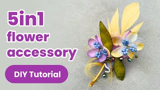 DIY Flower Brooch Tutorial Jewellery Making for Beginners [upl. by Ovid]