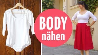 Bequemen Body nähen  Schnittmuster und NähAnleitung [upl. by Flem532]