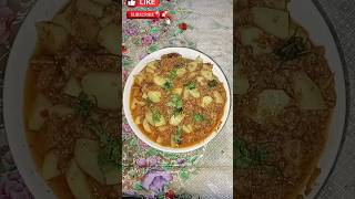 keema Aloo recipe 😋 How to make Tasty keema Aloo make homeviralshorts [upl. by Atrahc856]