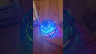 Ultimate Spinning Toy Flying Gyrosphere Ball Fly into Fun Blue Glowing Lights flyingball shorts [upl. by Jacklyn940]