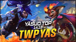 TheWanderingPro  Yasuo vs Smolder TOP Patch 1418  Yasuo Gameplay [upl. by Osugi]