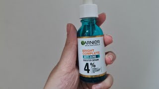 Garnier Bright Complete Anti Acne Booster Serum Review [upl. by Alit435]